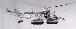 An intermediate version of the VS-300, with three counter-torque rotors at the rear